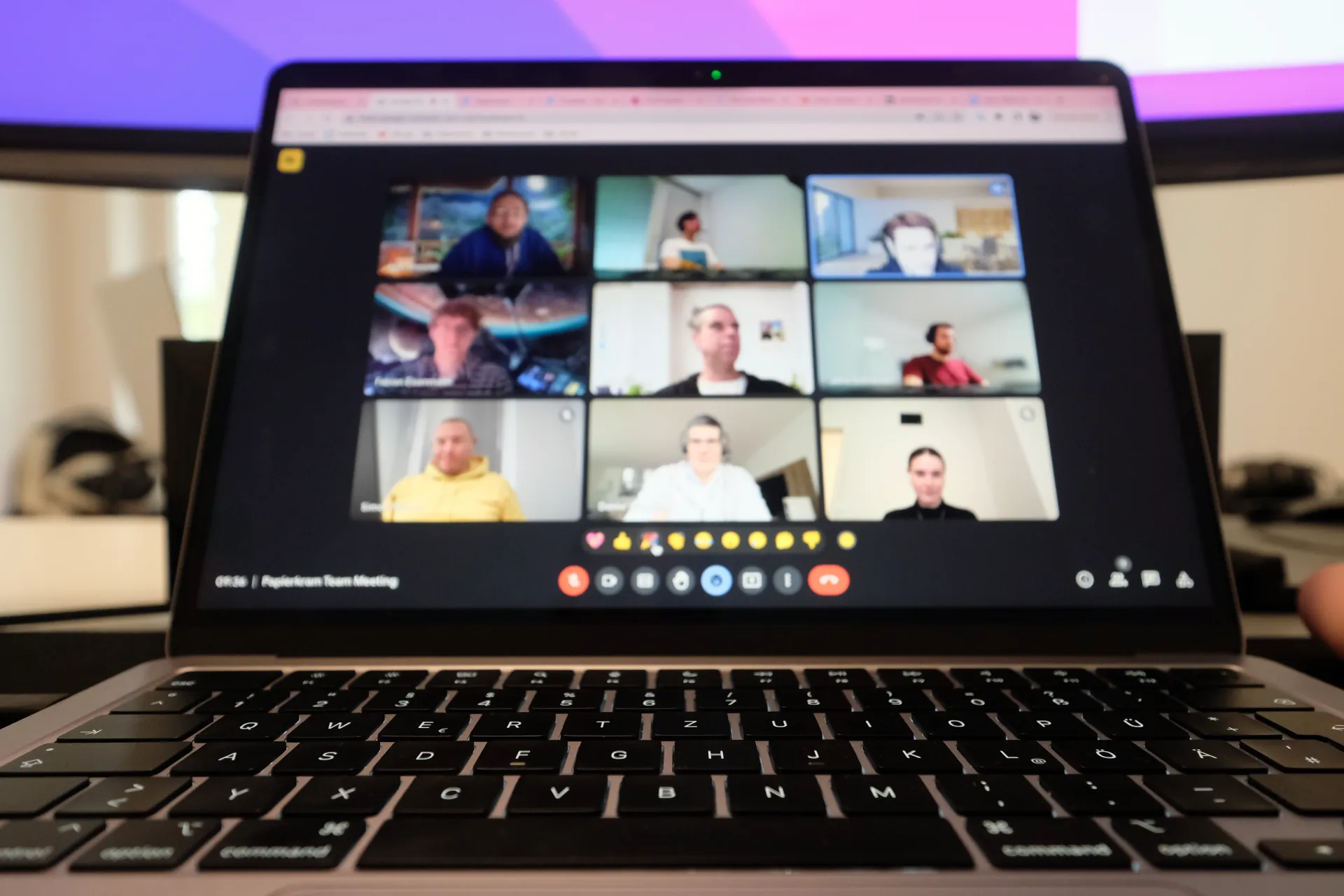 Das odacer-Team im gemeinsamen Videomeeting